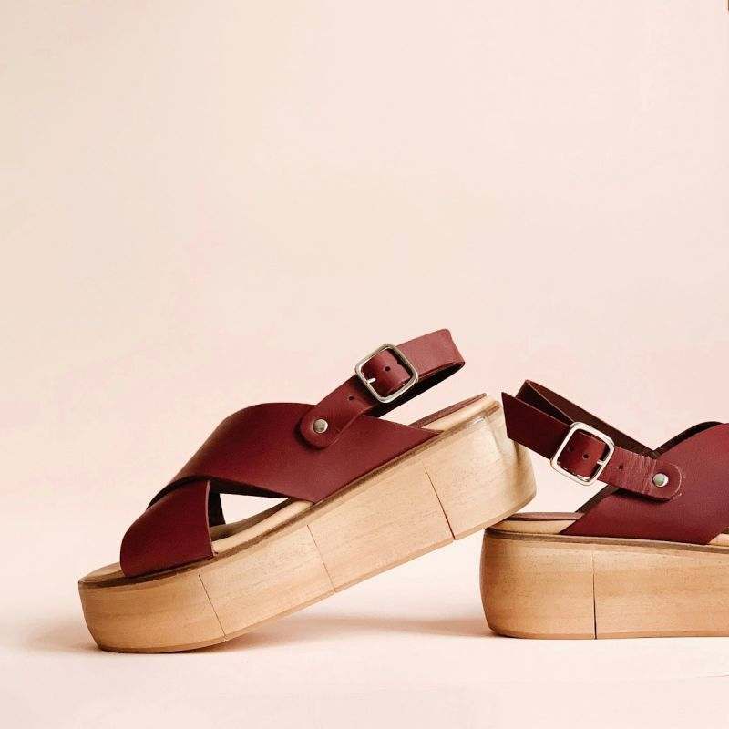 Red Platform Sandals